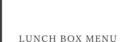 LUNCH BOX MENU