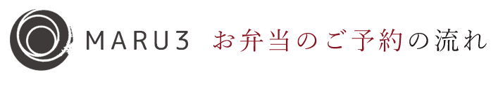 お弁当のご予約の流れ